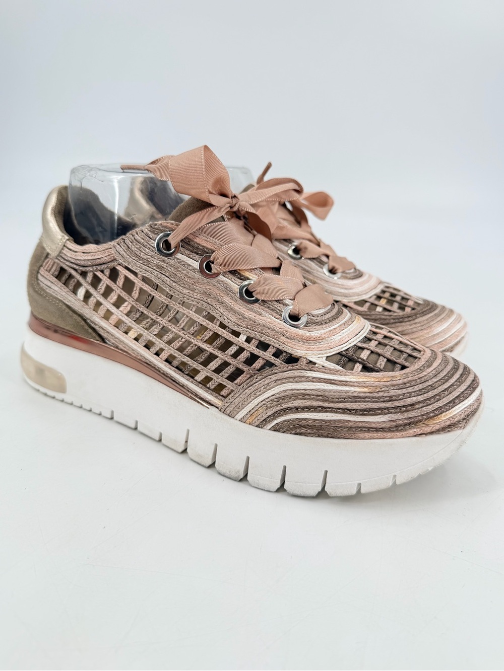 Softwaves Platform Ribbon Sneakers Arch Support Womens 40.5